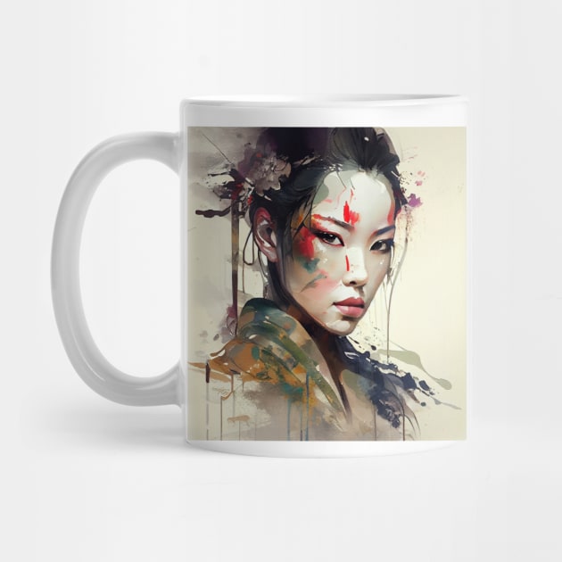 Powerful Warrior Geisha #1 by Chromatic Fusion Studio